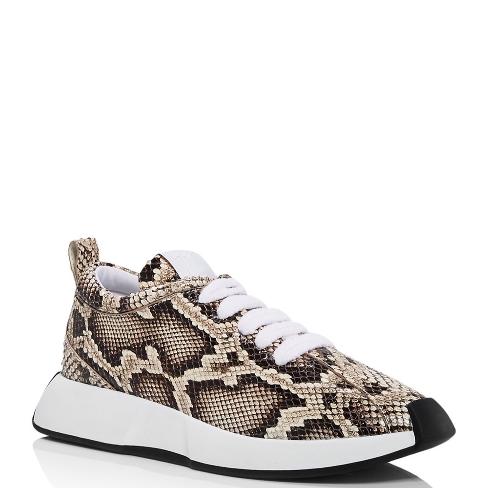 Giuseppe Zanotti Snake Print Sneakers - Black, White, Brown